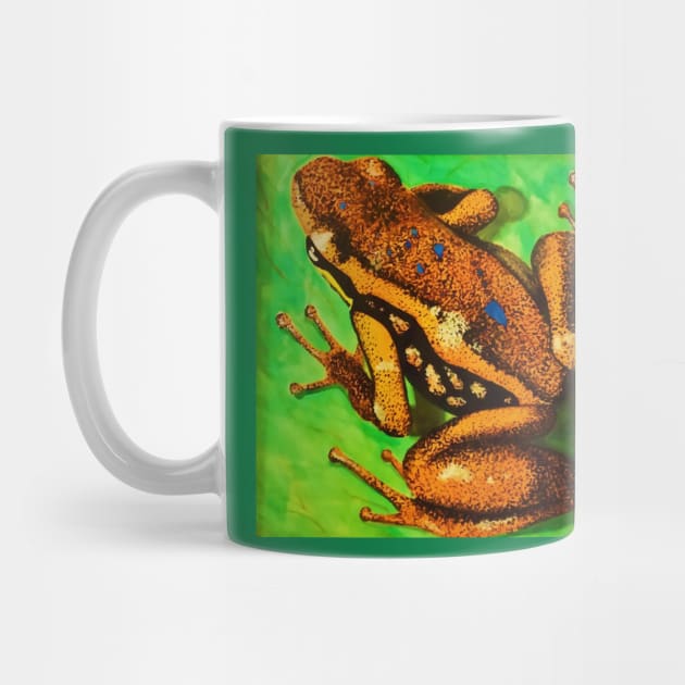 Poison Dart Arrow Frog--Speckled Orange by RJKpoyp